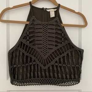 Olive Green H&M Crop Top